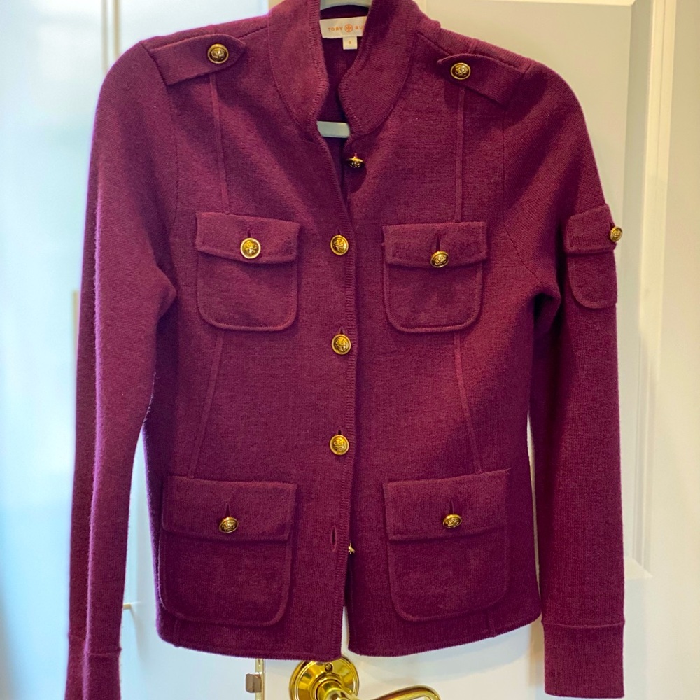 Tory Burch Shrunken Sgt Pepper Wool Jacket